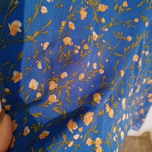 Charles Henry Floral Tank Dress In Blue Wild Flowers SZ.S NWT - Picture 4 of 8